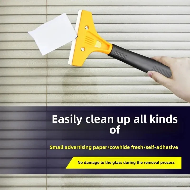 Metal scraper, car adhesive sticker remover, portable cleaning scraper or 10 blades for cleaning windows, tiles, floors, etc