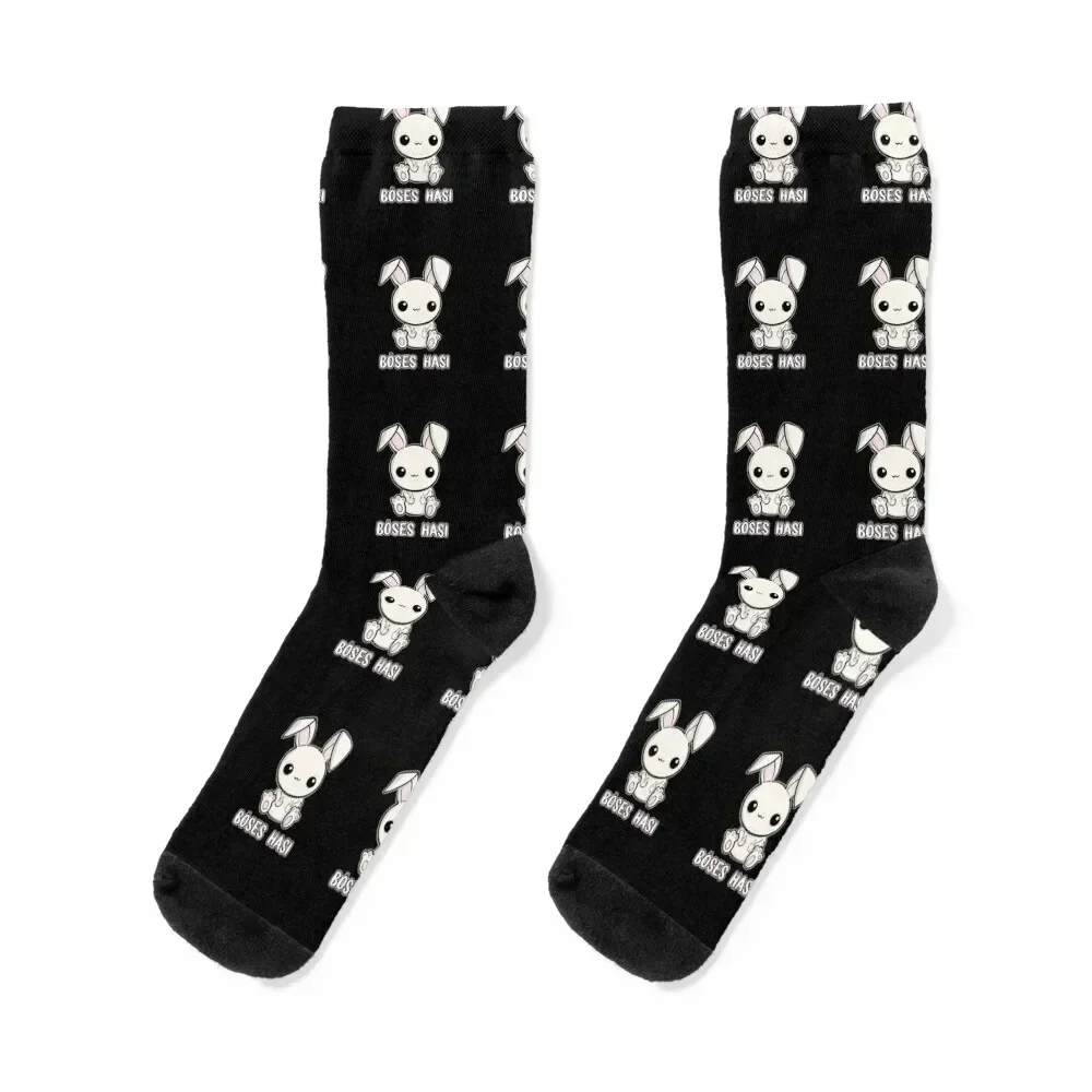 

Nice or Evil bunny, horror bunny shows middle finger Socks Christmas christmas stocking new in's Mens Socks Women's