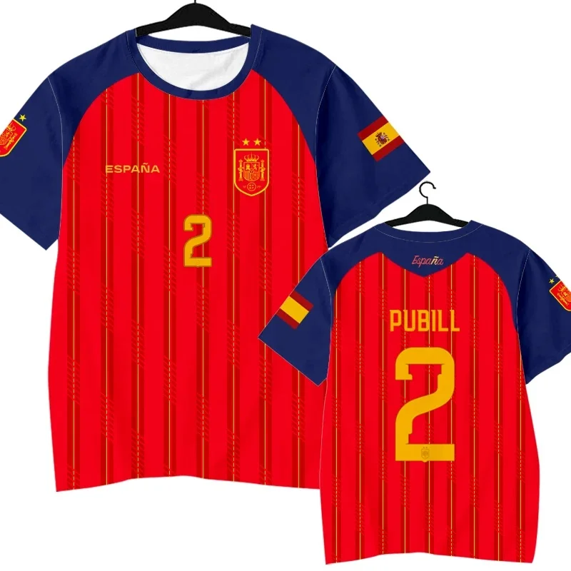2026 Spanien Team Spielerstil Yamal Fußballtrikot # 2 # 3 # 11 # 15 # 17 # 22 # 24 atmungsaktive, schnelltrocknende T-Shirts passend zur Sportbekleidung – Detail 9