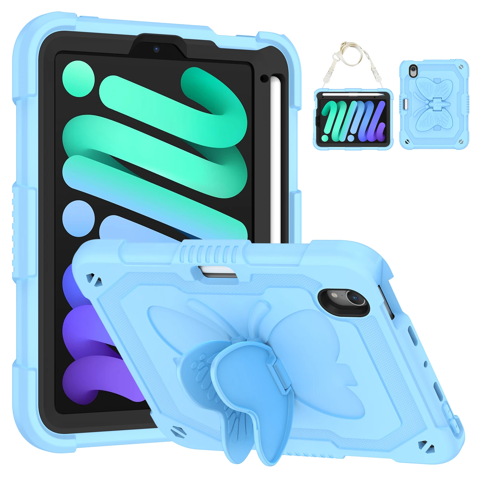 

Tablet Protective Case H2 Model Is Suitable for iPad Mini6/Mini7 with Stand, 16 Colors Available
