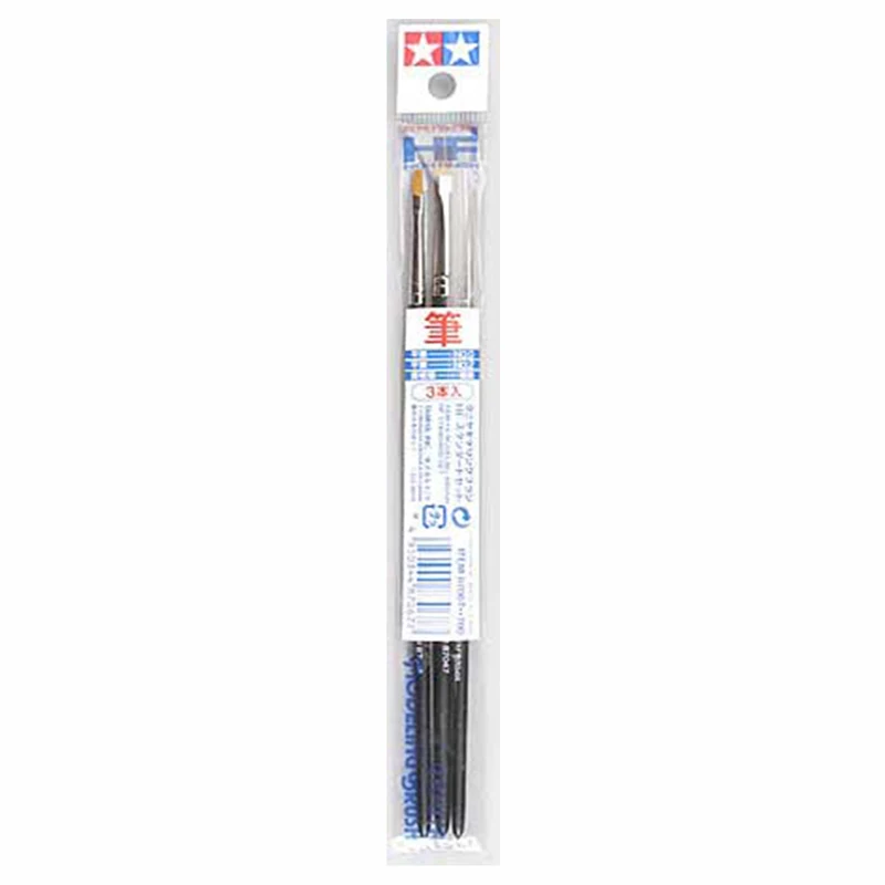 Tamiya 87067 Modeling Brush High Finish Standard Set (3pcs) No.0, No.2, Ultra Fine Point