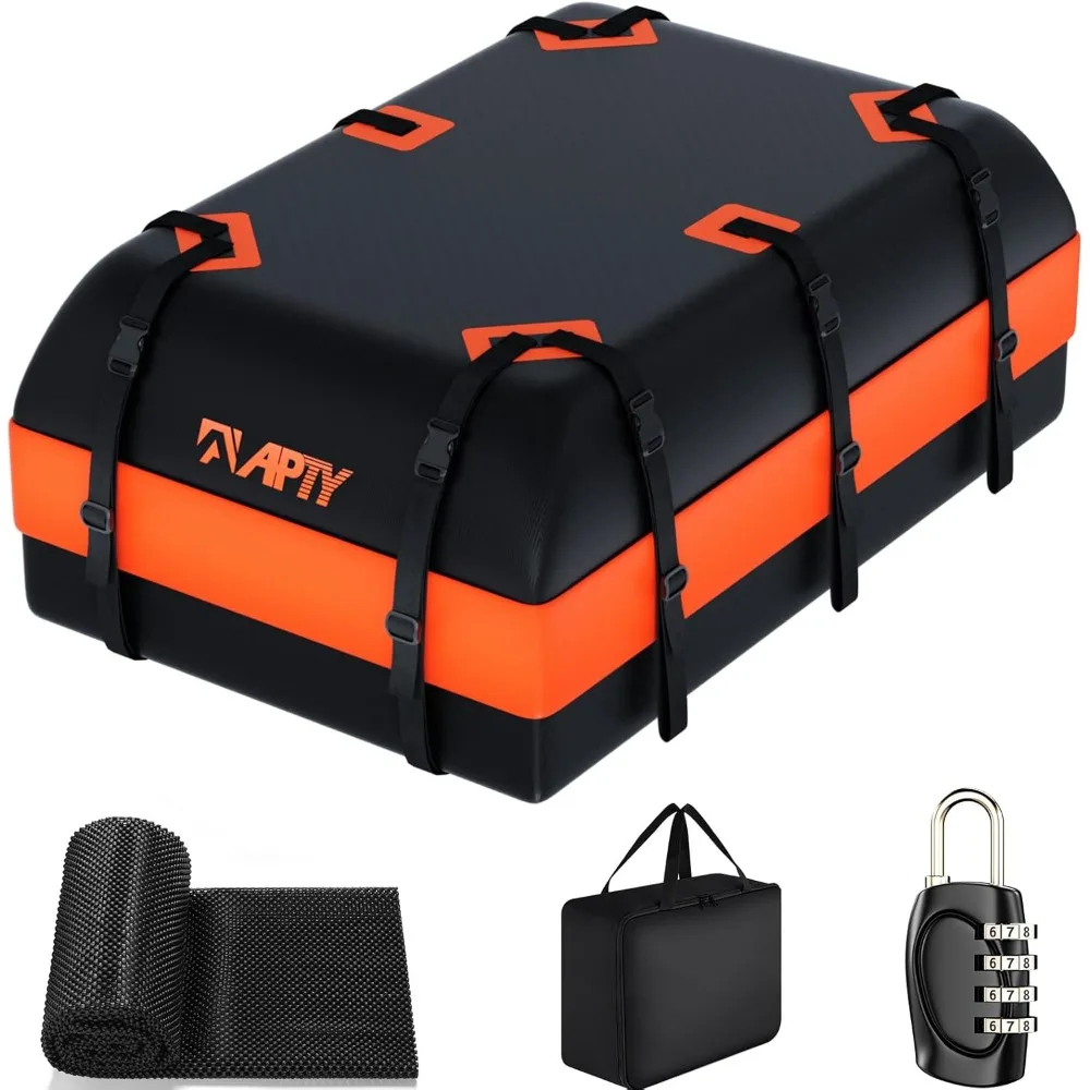 

21 Cubic Feet Car Rooftop Cargo Bag Carrier, Soft Roof Top Luggage Bag for All Vechicles with/Without Racks - with Waterproof Zi