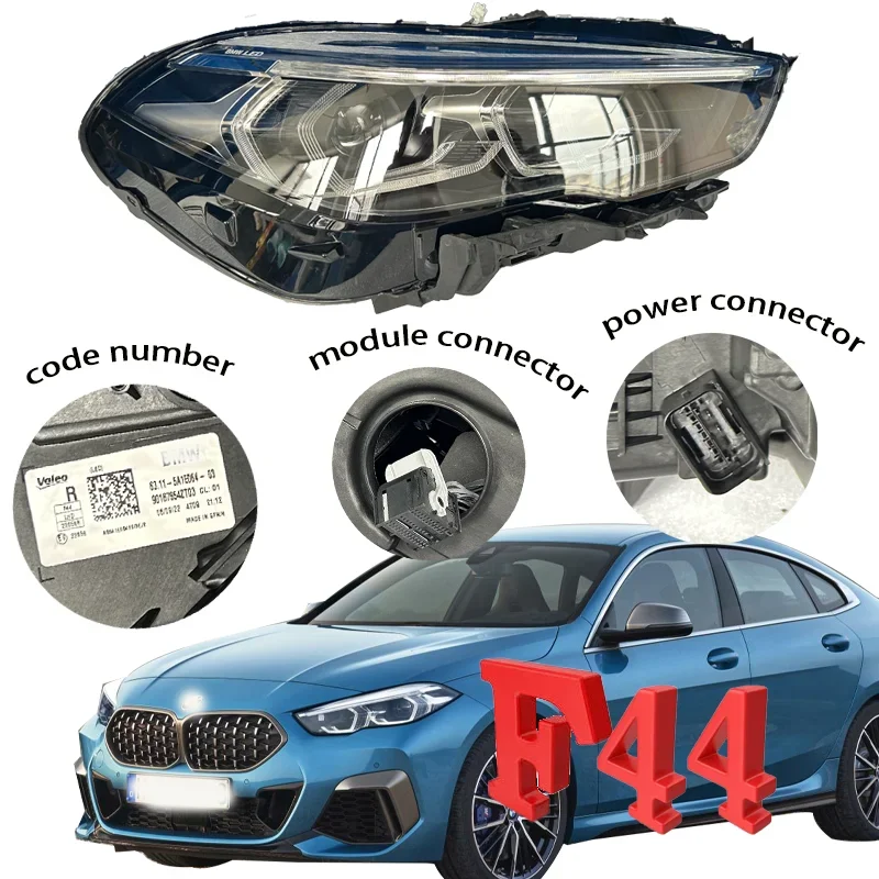 

2023 2024 Original Led Headlights kit for E60 F10 X3 F44 Head Lamp H4 Auto Lighting System Led Headlight for F44