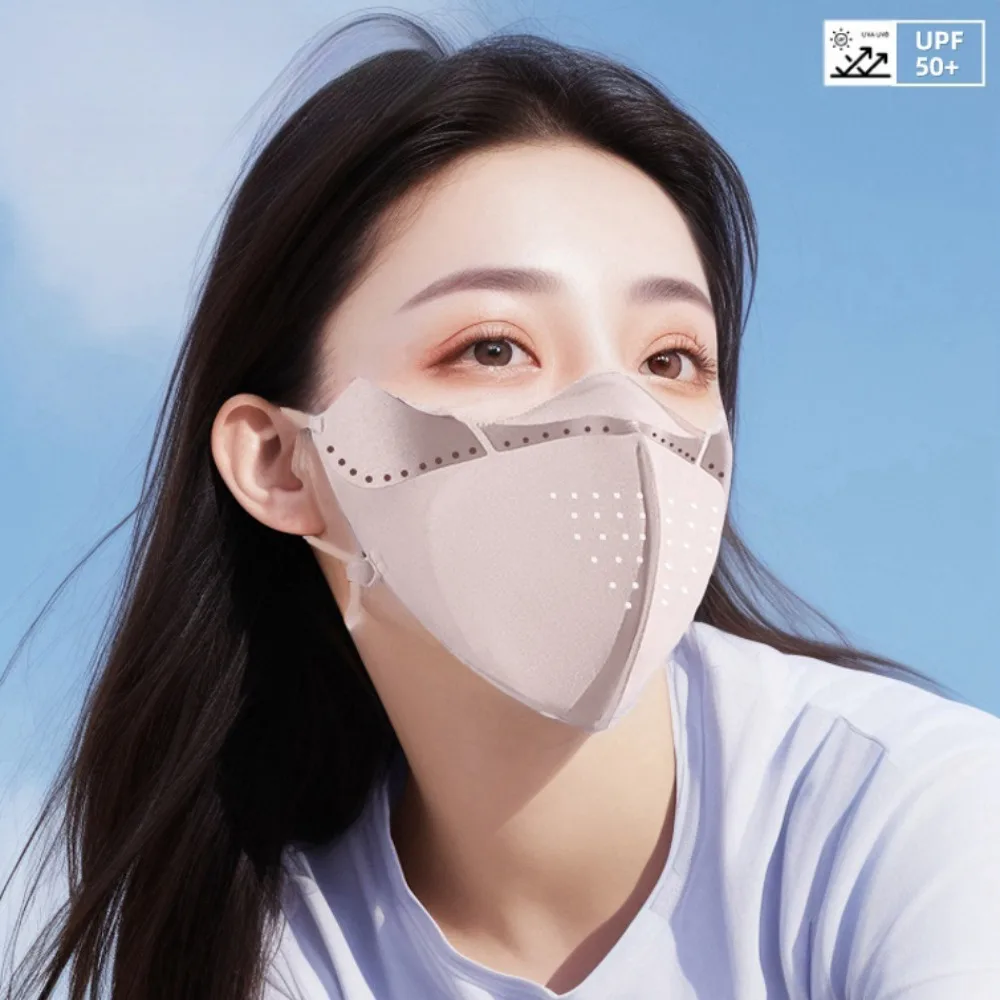 

Thin Sunscreen Face Scarf Ice Silk Mask UV Protection Face Mask Face Cover Eye Protection Gradient Color Face Gini Mask Outdoor