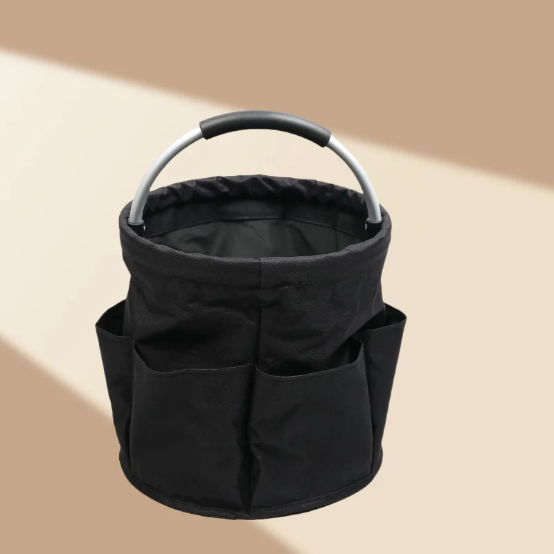 

17L Large Storage Organiser Bag Folding Basket Picnic Tote Outdoor Cleaning Caddy with Handle Tool Bag Cleaning Supplies 28*28cm