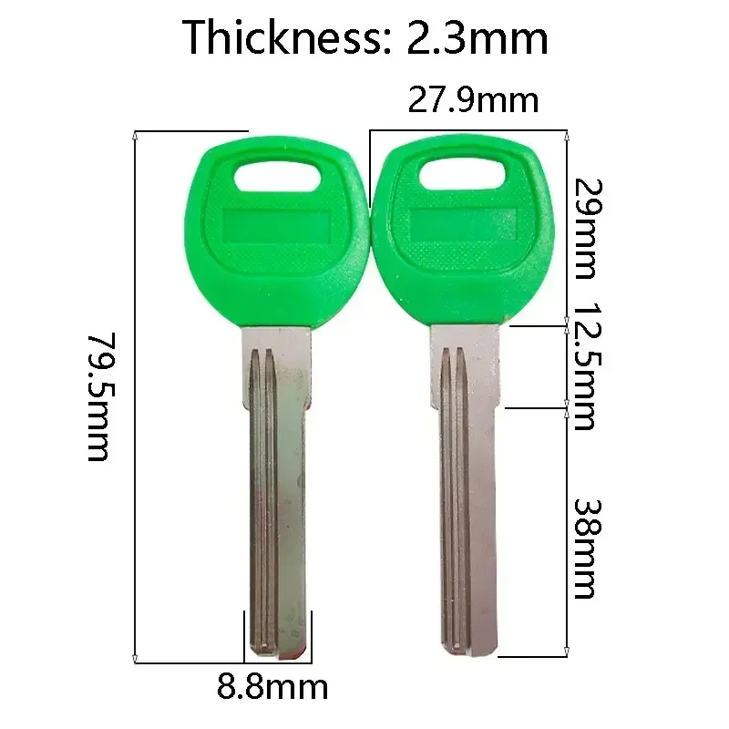 5/10/50/100 Pcs Hi-Rel Baodean Key 51mm Door Key Blanks Intercom Lock House Room Copper Plastic Empty Copy Green