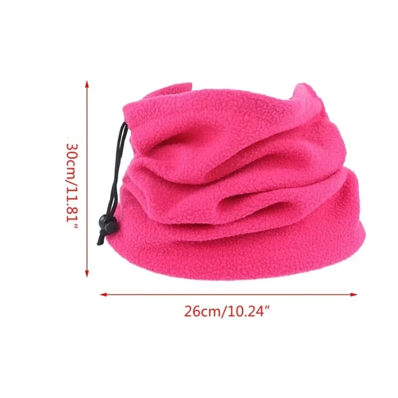 Nieuwe winter warme winddichte fleece sjaal heren dames effen kleur masker half gezicht cover fietsen ski sport kamperen wandelen halsdoek