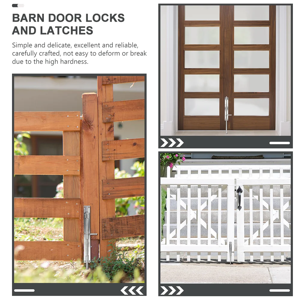 Double Thickened Stainless Steel Floor Latch Door Extended Wooden Welded Iron Surface Lock Barn Locks and Latches