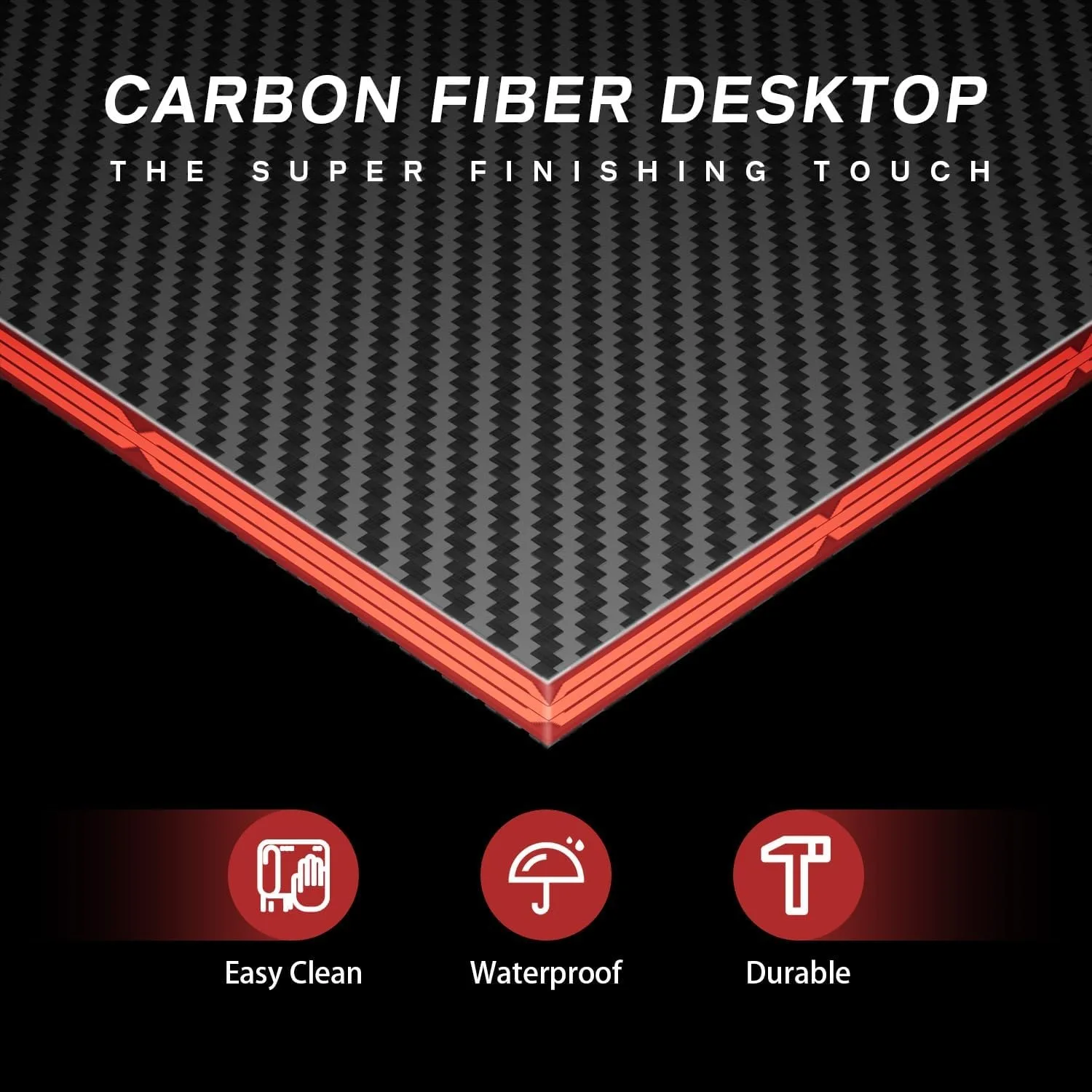 L Shaped Gaming Desk Computer Corner PC Desk Table with Large Monitor Riser Stand for Home Office Writing Workstation (47 Inch)