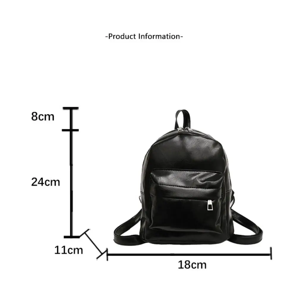 Mochila pequeña Kawaii de cuero PU, bolso de estudiante Y2k, bolso escolar Kawaii