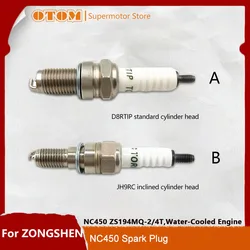 Motorcycle Accessories Spark Plug D8RTIP/JH9RC High Performance Ignition For ZONGSHEN ZS194MQ NC450 KAYO MOTOLAND AVANTIS GR
