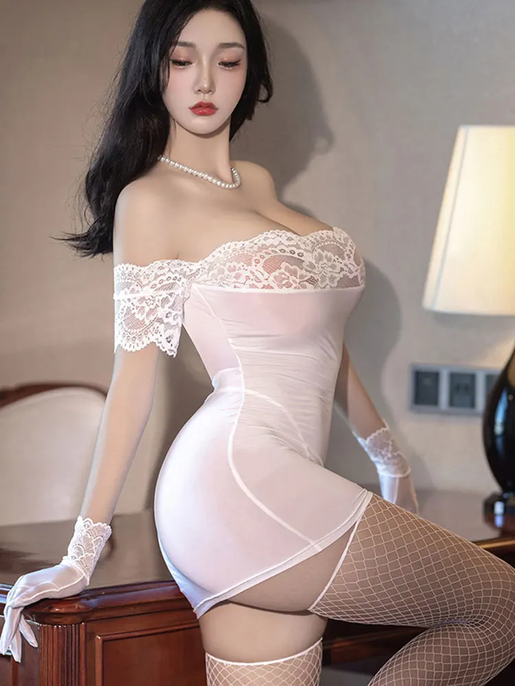 Sexy trägerlose Spitze-Schlauchkleider für Damen, Satin, glänzend, elastisch, Bleistiftkleider, Patchwork, durchsichtig, Mini-Micro-Wickelkleid