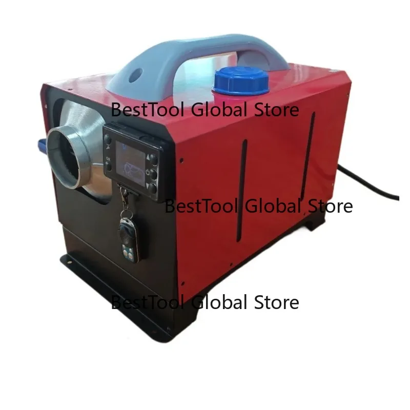 Heater 12V/24V DC & 220V AC All-in-One 5KW Po-le Parking Air Heater Low Noise, Space Heater