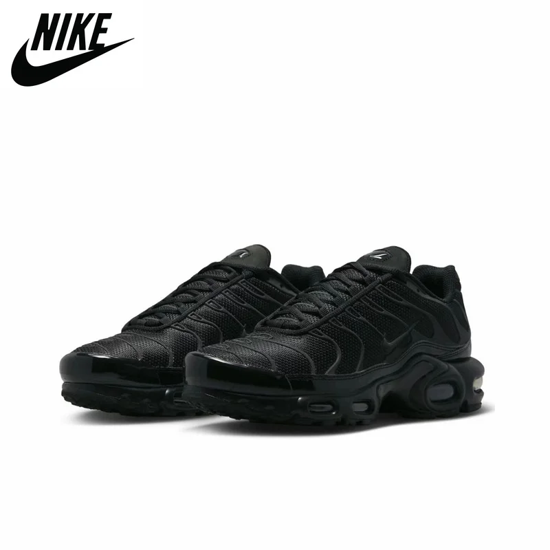 Nike Air Max Plus TN Classics Black Outdoor Sneakers, Fashion Casual Running Shoes, Lightweight and Comfortable