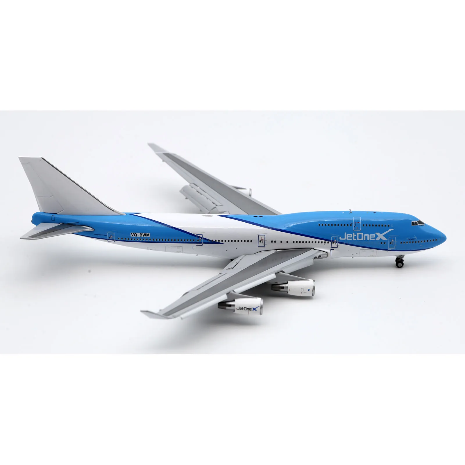 Avión coleccionable de aleación LH4284A, regalo JC Wings 1:400 JetOneX Airlines Boeing B747-400, modelo de avión fundido a presión, VQ-BWM Flaps Down