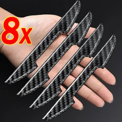 Carbon Fiber Look Car Door Protective Sticker Stripcar Body Rearview Mirror  Edge Anti-Collision Protector Anti-Scratch Stickers