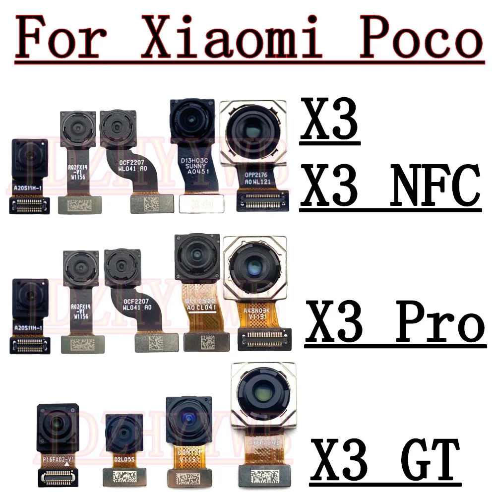 Tylna kamera przednia do Xiaomi Mi Poco X3 Pro X3Pro Widok z tyłu Szeroki moduł tylnej kamery Części zamienne Poco X3 NFC