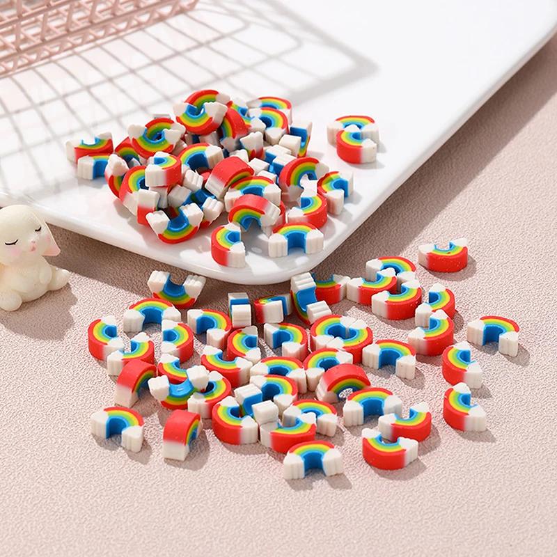 10Pcs Creative Kawaii Rainbow Bridge Erasers Pencil Rubber School Supplies Cute Cartoon Mini Rainbow Bridge Eraser Kids Gifts