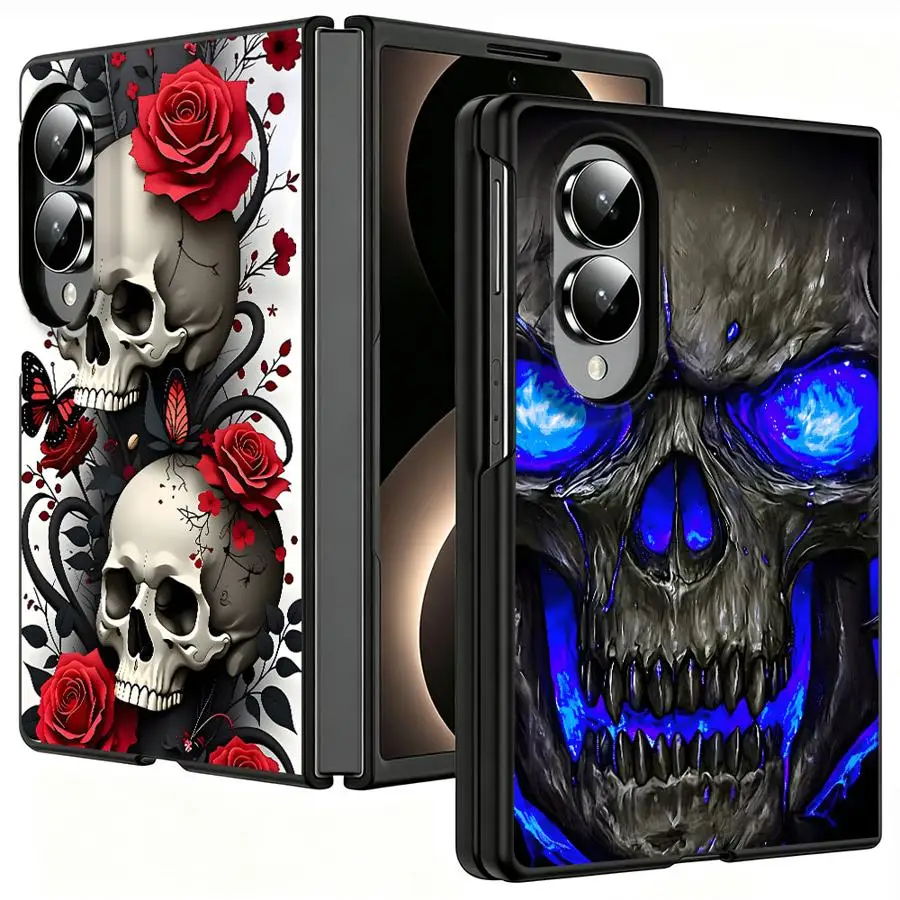 Skeleton Art Cover Capa Phone Case for Samsung Galaxy Z Fold 8 ZFold Wide ZFold8 Z Fold8 Wide