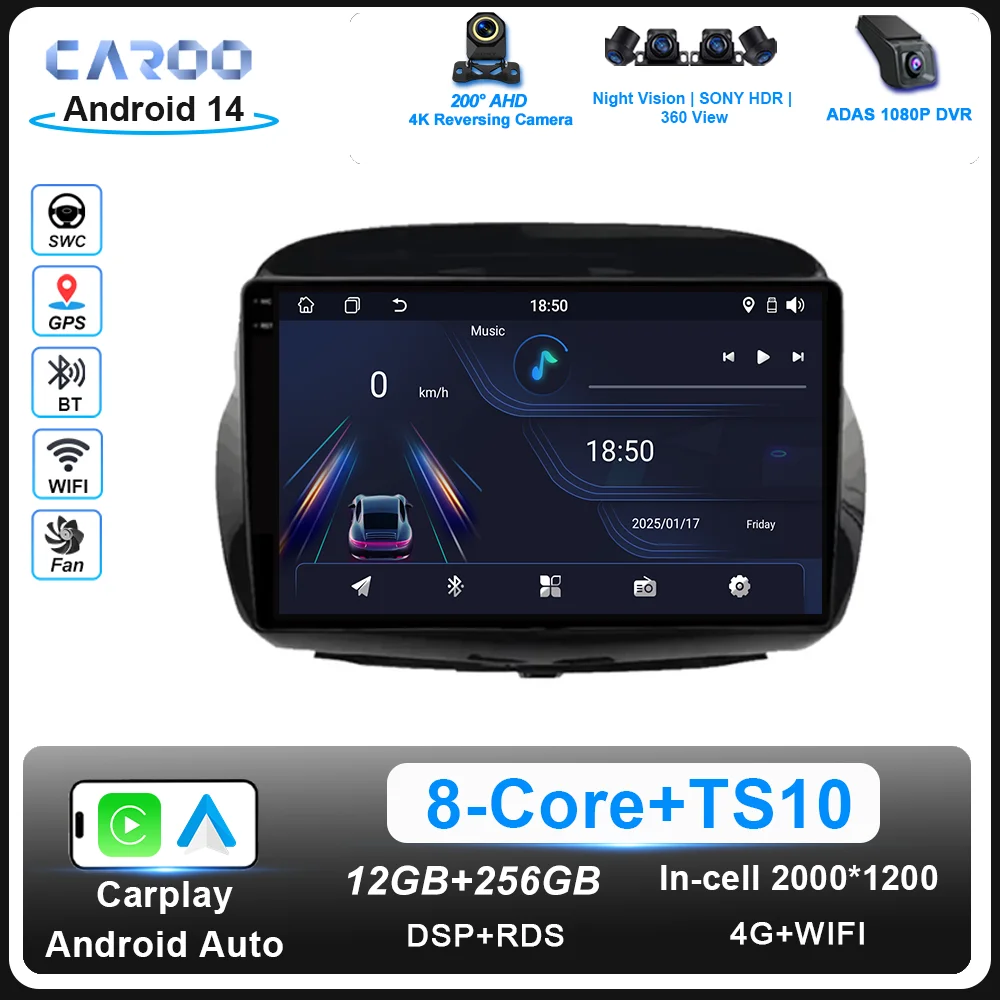 Android Car Radio Stereo For Honda FRV FR-V EDIX 2004 2005 2006 2007 2008 2009 Auto GPS Navigation Player Multimedia Carplay DVD