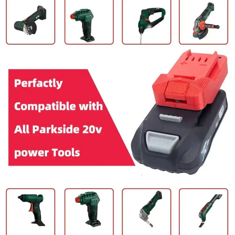 Adapter für Aldi Ferrex Akku Akkuadapter Schwarz PLA