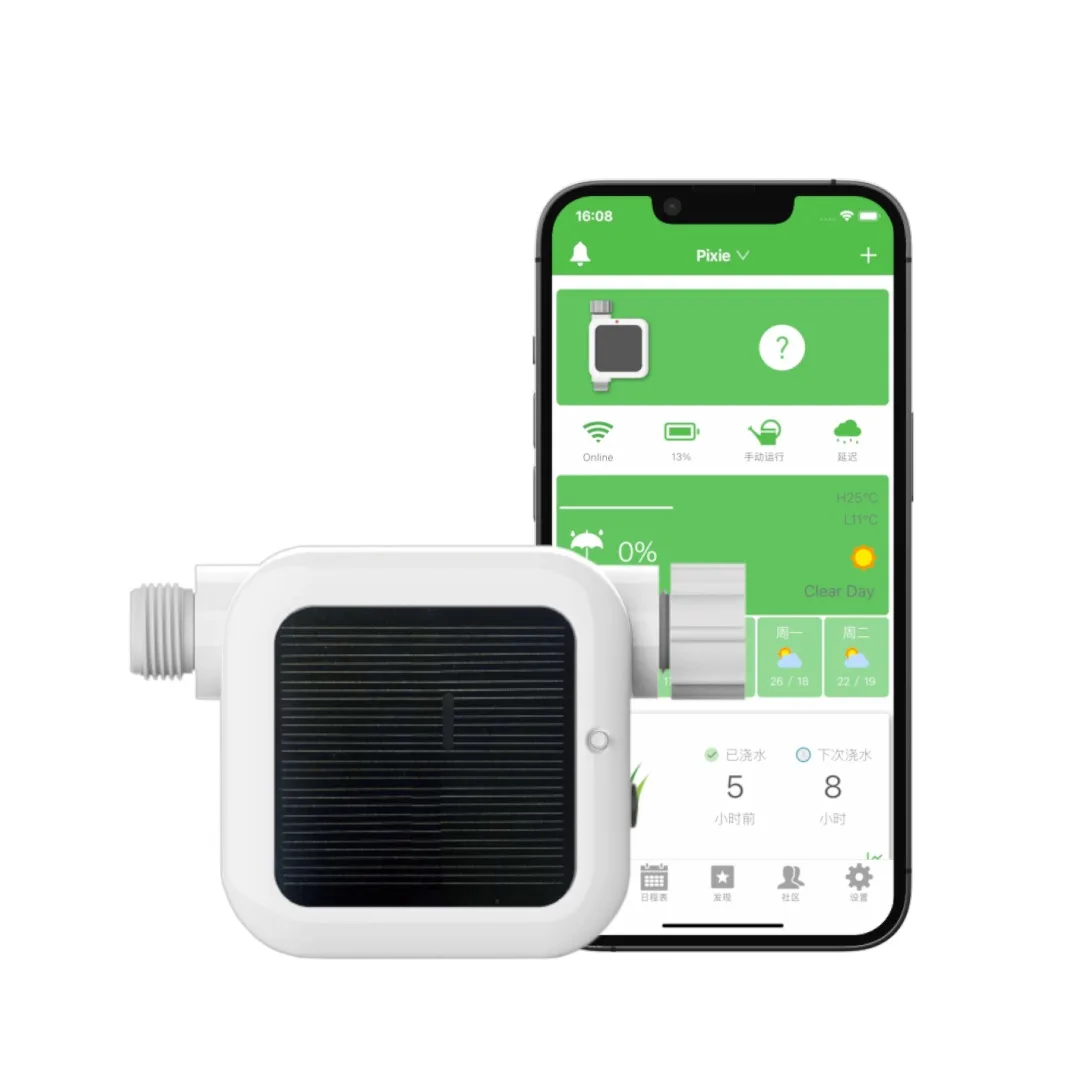 

2025 Smart Water Valve Timer Remote Solar WiFi Irrigation Flower Watering Device