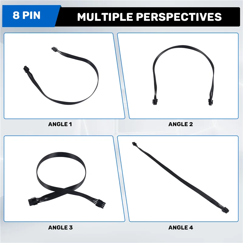 PCIe 8핀 남성 - CPU 8핀 (4+4) 남성 EPS-12V 메인보드 전원 어댑터 케이블 (시즌닉 모듈형 파워 서플라이용, 60cm)