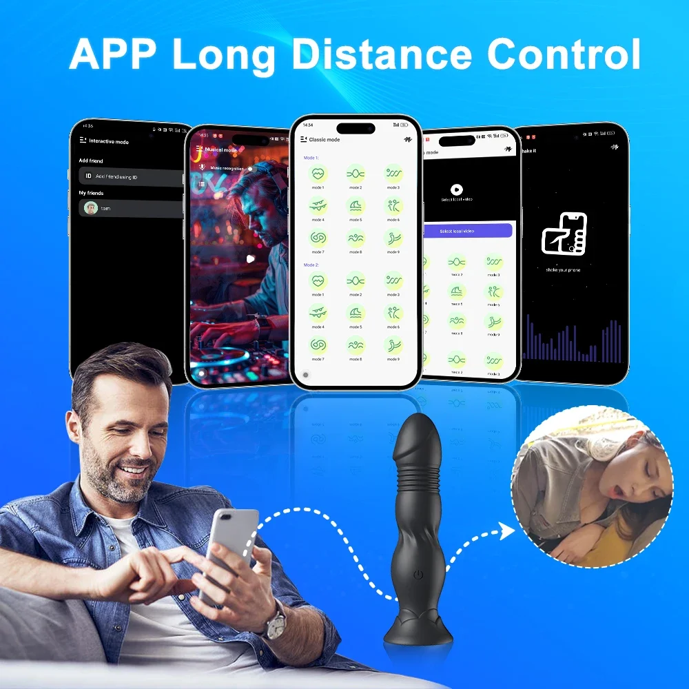الجة جهاز تدليك للبروستاتا بلوتوث الشرج هزاز التحكم اللاسلكي بعقب المكونات شفط كأس دسار معدات الاستمتاع واللعب الجنسي للزوجين