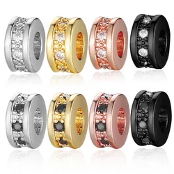 5Pcs/Lot Zircon Spacer Beads Round Ball For DIY Necklaces Bracelet Jewelry Making Supplies Accessories Findings Crafts Materials