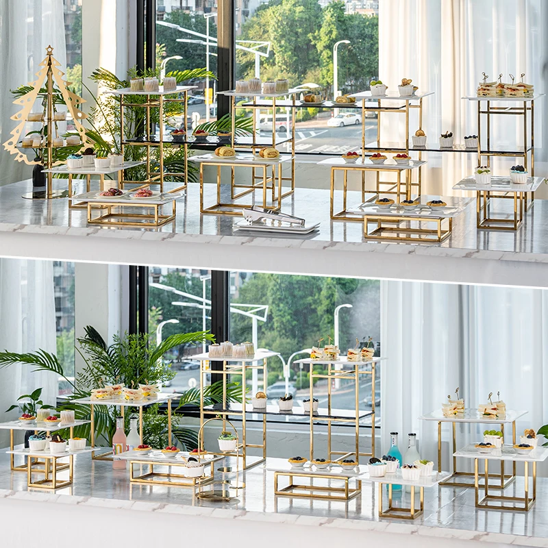 

Dessert Table Ornament Display Rack Afternoon Tea Snack Rack Buffet Pastry Rack Cake Tray Cold Meal Tea Break Set Table