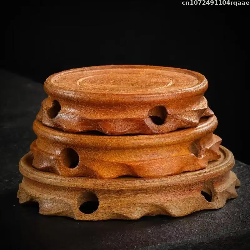 Wooden Decorative Shelves Pedestal Stand for Tea Sets Vase Bonsai Plant Buddha Incense Indoor Craft Display Wood Base