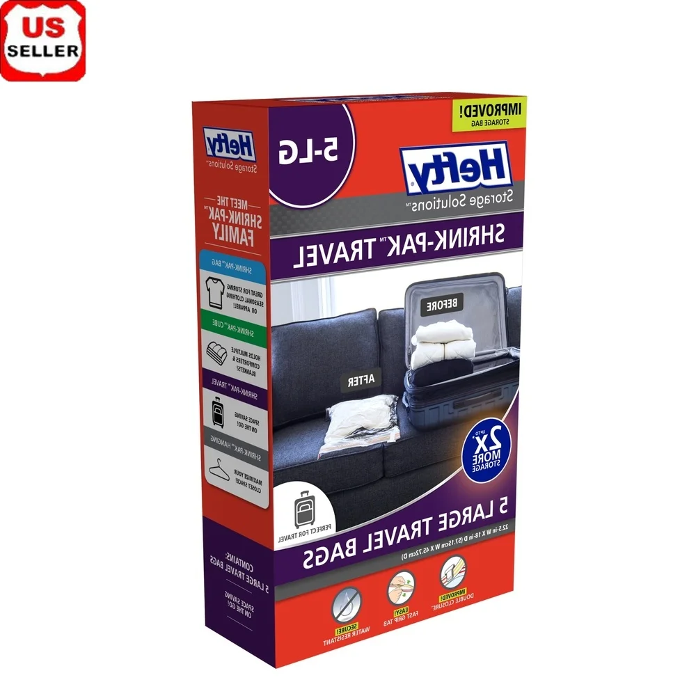 

Большие компрессионные дорожные сумки, 5-упаковка, компактные свернутые сумки для хранения, водостойкий органайзер для путешествий, твицет для взрослых