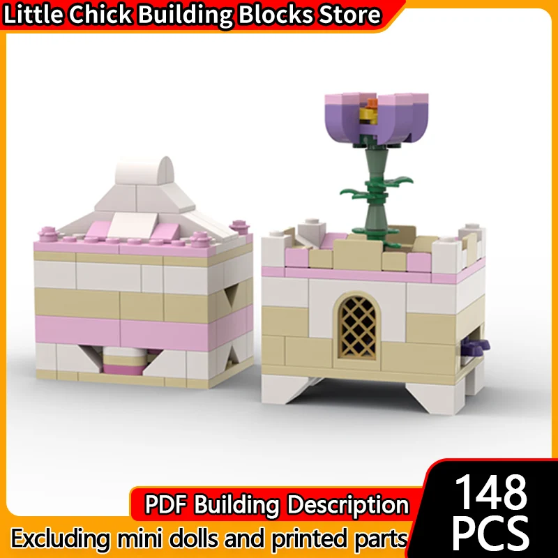 

Модель City Street View MOC, строительные кирпичи, простая музыкальная шкатулка, модульная технология, детские праздничные подарки, сборные игрушки, костюм