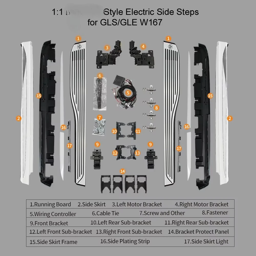 GLE/GLS Automatic Side Step Electric Pedal with Light