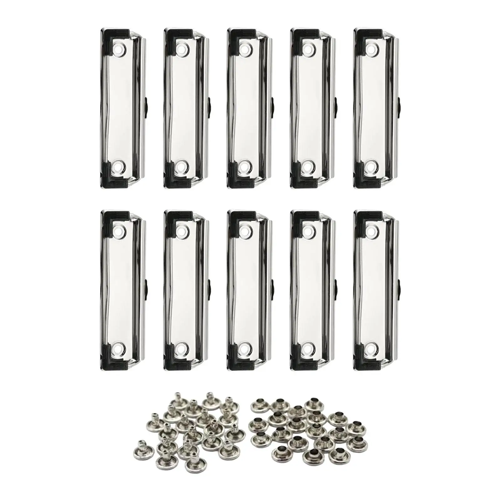 

10x Document Board Clips Hardware Metal Clipboard Clips for Stationery Supplies
