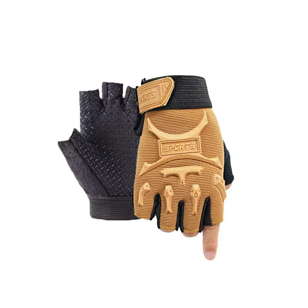 Kids' Fingerless Tactical Camo Gloves-Anti-Slip & Wear-Resistant Suitable for Camping Military Training Roller Skating & Cycling