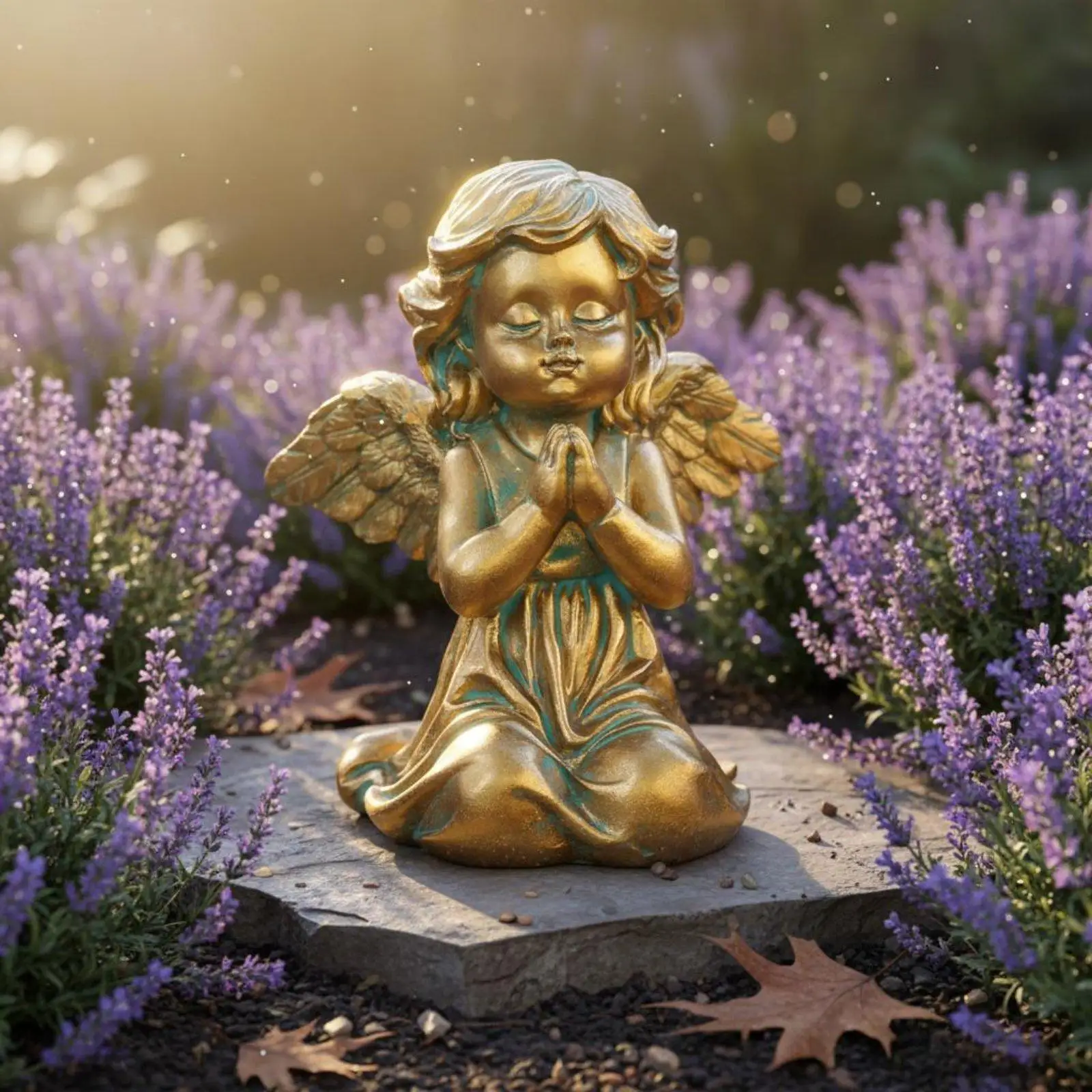 Angel Ornament Gift Concept Angel Sculpture Mini Size Figurine for Micro Landscape, Outdoor