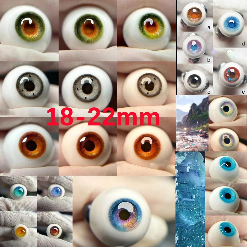 Doll Eyes 18mm/20mm/22mm Resin Eyes Blue Purple Blue DIY Eyes Handmade Eyeball Doll Accessories For BJD SD Doll