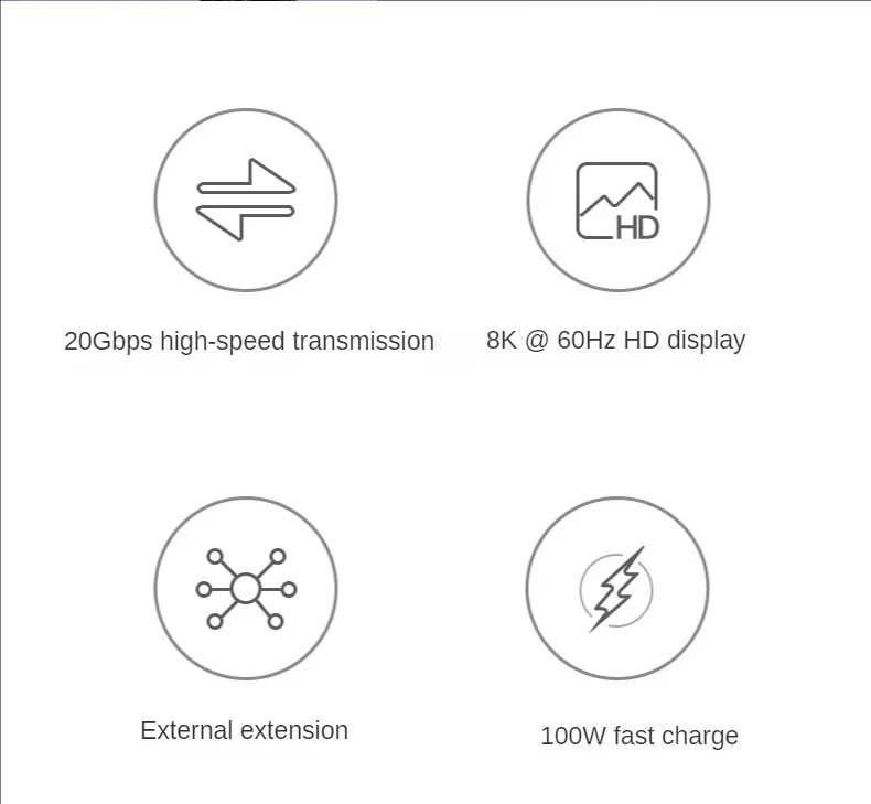 USB タイプ C からタイプ C ケーブル Macbook PD 100 ワット 5A USB 3.2 20Gbps ThunderBolt3 QC4.0 3.0 USB-C ケーブルコードサムスン Xiaomi 2/3 メートル