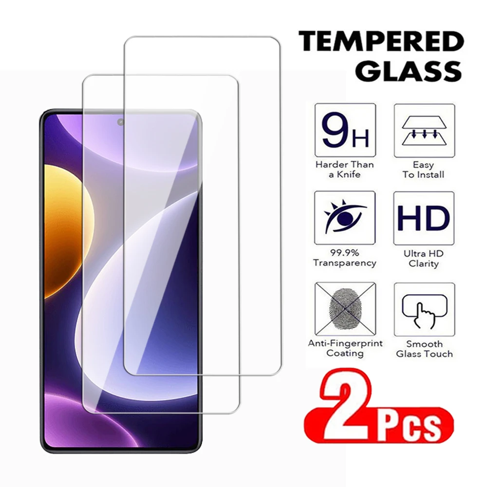 2Pcs Protector For xiaomi Redmi Note 13 12 Pro Plus 4G 5G Tempered Glass For Redmi 13C 12T 12S 12C Pro 4G 5G Screen Glass Film