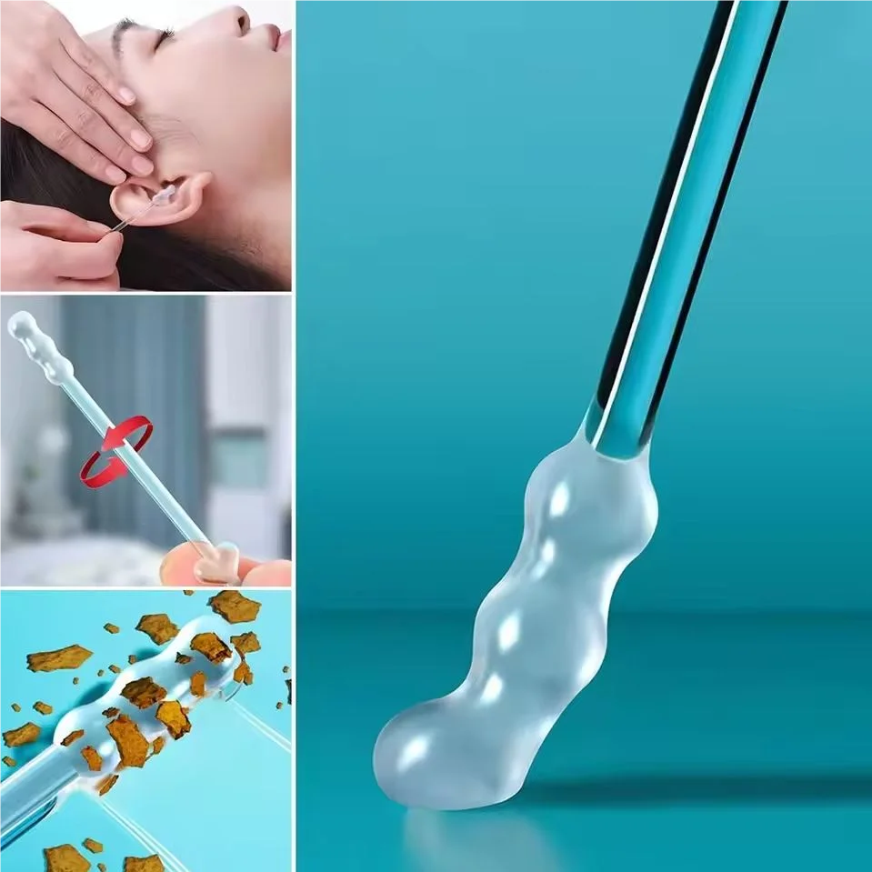 Reusable Earwax Removal Swabs –Sticky Ear Cleaning Stick, Adhesive Ear PickSoft Ear Cleaning Tools for Gentle Care, for All Ages
