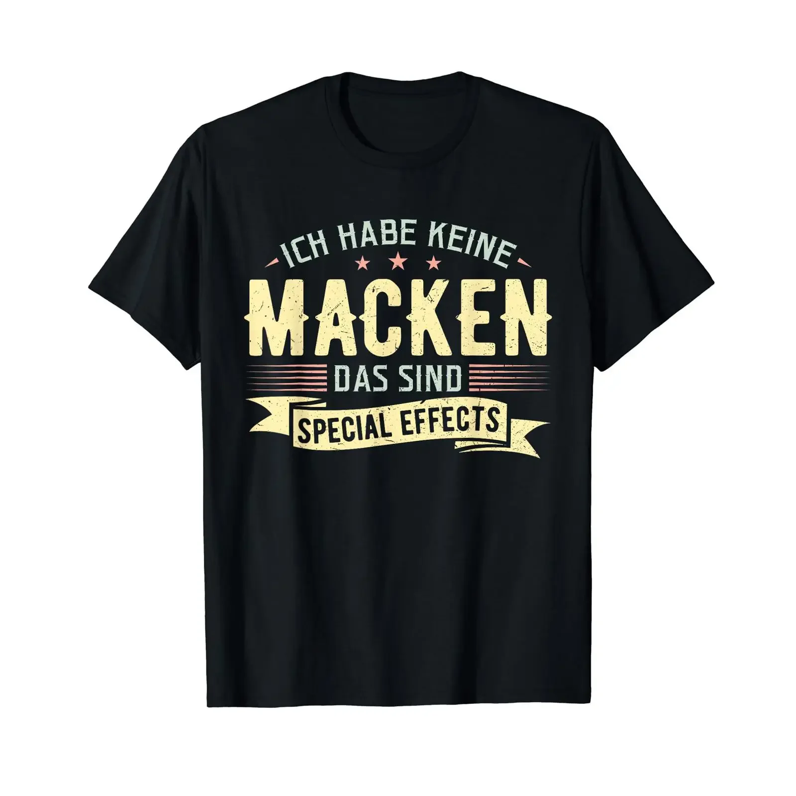 Funny T Shirt with German Text Ich habe keine Macken das sind special effects vintage Washed designer clothes fashion