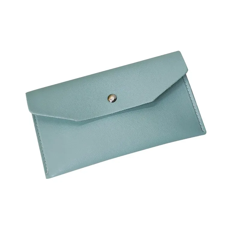 PU Leather Cash Envelope Wallet, Reusable Cash Envelope Wallet for Money Distribution, Minimalist Solid Color Long Wallet