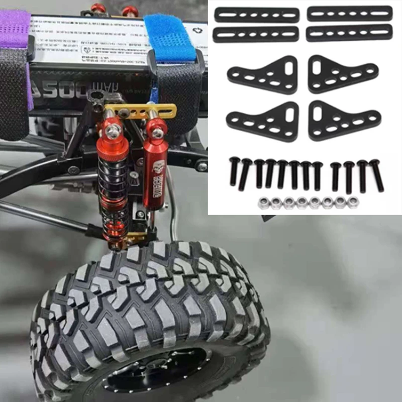 Double shock absorber bracket modification for 1/8 1/10 RC Crawler Car model car easy to control SCX10 TRX4 TRX6