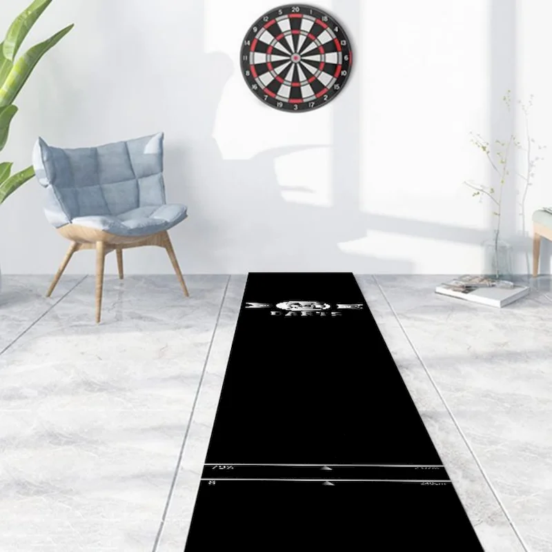 VIKAMA Dart Mat Retro Women's Rose Dart Board Running Carpet Dart Anti slip Measurement Floor Mat Indoor Home Decoration