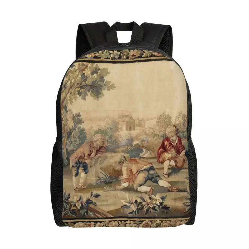 Aubusson-mochila francesa antigua personalizada para hombres y mujeres, bolsa de libros básica para la Escuela Universitaria, bolsos de estilo Tribal bohemio