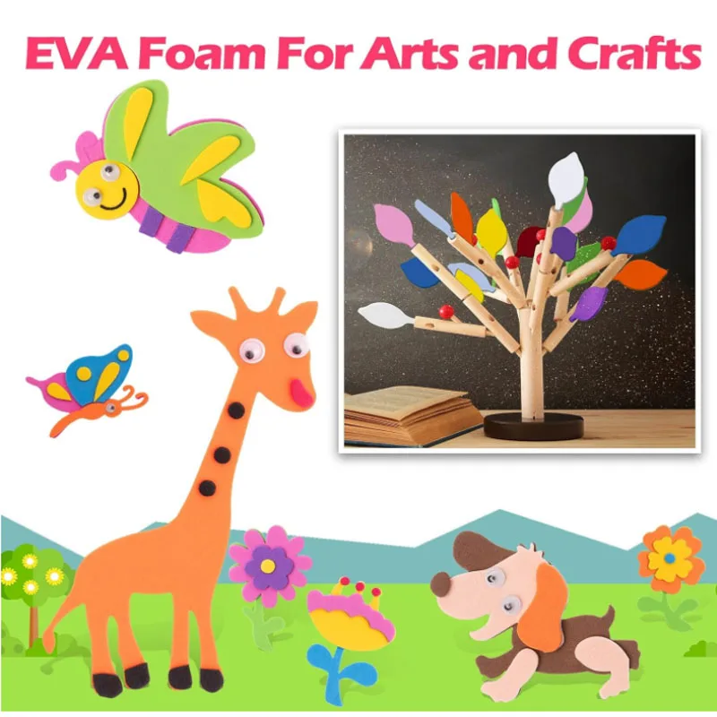 5–10 Stück Schaumstoffbögen zum Basteln, Eva-Farben-Schaumstoffpapier-Set für Bastelprojekte, Vorschulkinder, Scrapbooking, DIY, Basteln, EVA-Schaumstoffbögen – Detail 6