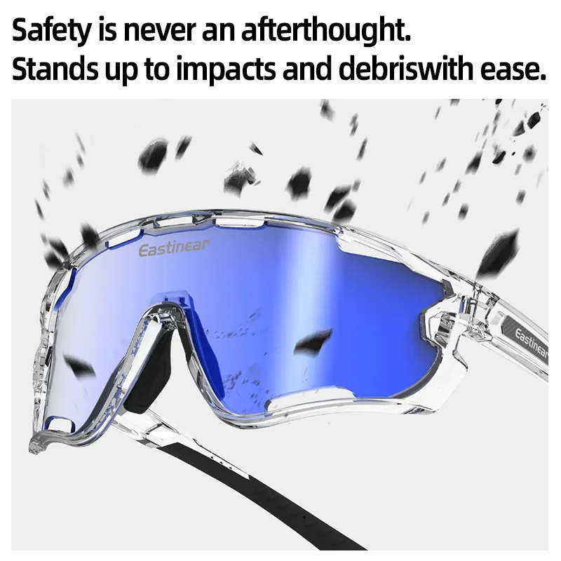 Eastinear's New Color-changing Cycling Glasses UV400 Men's and Women's Road Mountain Bike Glasses Wind and Sand Sports Goggles