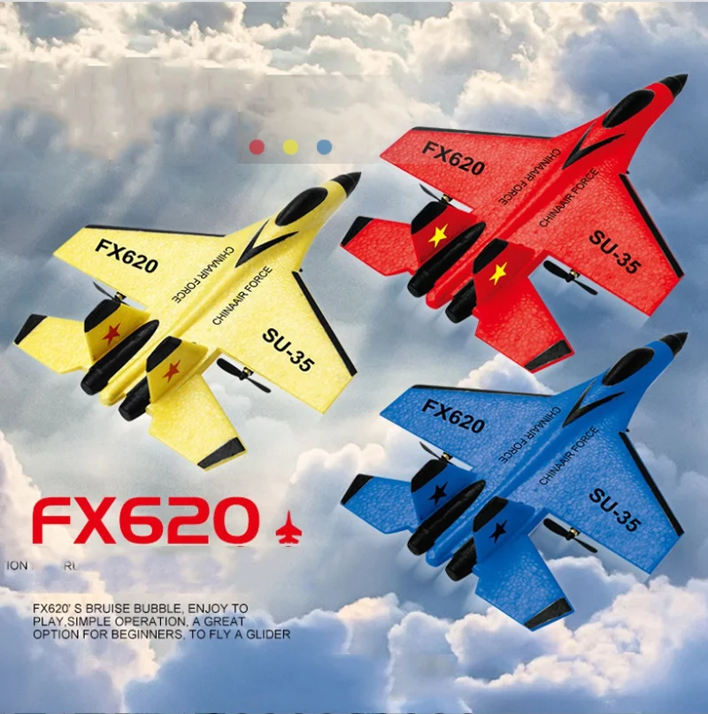 FX620 2,4G Control remoto de combate SU-35 avión de Control remoto Hobby RC avión planeador EPP espuma avión niño juguete niños regalos
