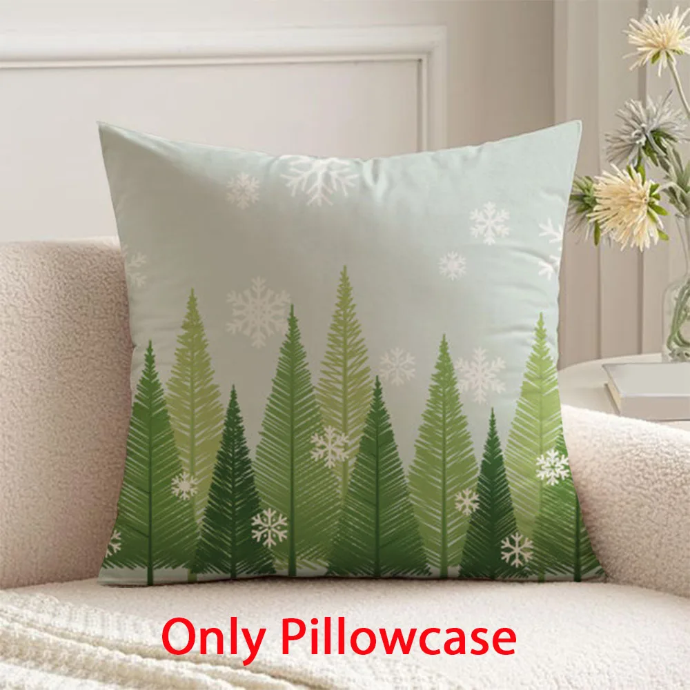 

Christmas Pillow cover winter tree pattern decorative 45x45 cushions cover for New Year pillow case